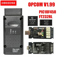 Alta qualidade opcom 1.59 1.65 1.70 1.78 1.95 1.99 para opel scanner de diagnóstico op com canbus varredura com pic18f458 & ftdi chip