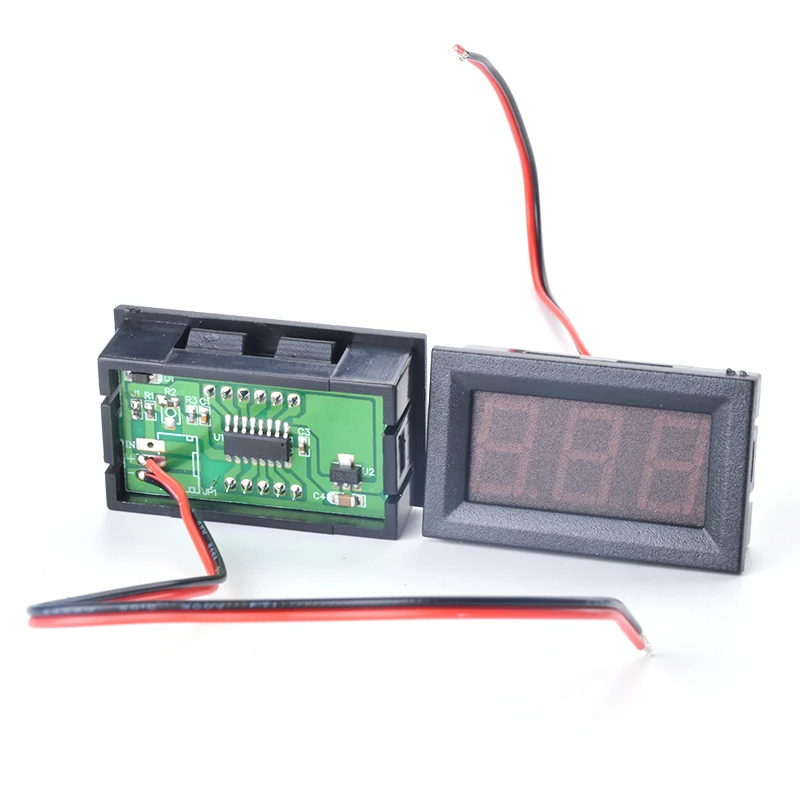 2 Wire 0.56 inch Digital Display Voltmeter DC4.5-30V LED Voltage Tester Voltage Meter Mini Voltmeter LED Display Volt Meter