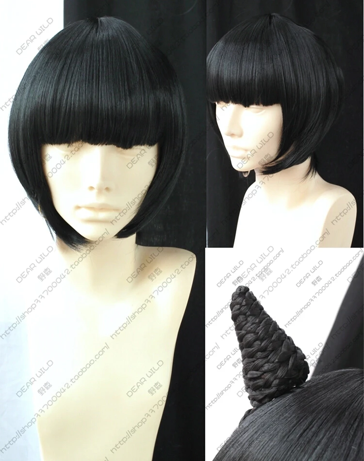 2019 Kuroshitsuji Ran Mao Black Braids Modeling Cosplay Wigs Party Hair 