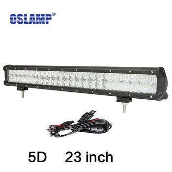 

Oslamp 5D LED Light Bar 23" 240W Spot Flood Combo Beam LED Bar Offroad 4x4 4WD ATV UTV Truck Trailer Camper RZR Van 24V Tractor