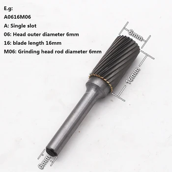 

Carbide Tungsten Steel Rotary Honing Head Milling Cutter Metal Boring Head Grinding Head Rotating Cylindrical Single Groove