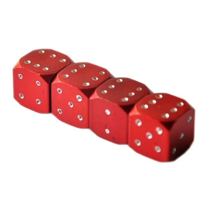 6 pcs/lot NEW Metal Dice Bike Car Motorcycle ATV Tyre Tire Wheel Valve Dust Caps Covers