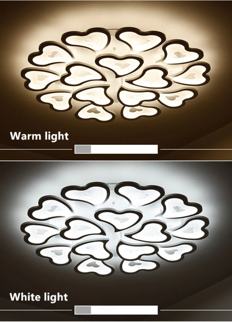 Современные светодиодные потолочные светильники в форме сердца для гостиной, спальни, lamparas de techo, Бесплатная доставка 6