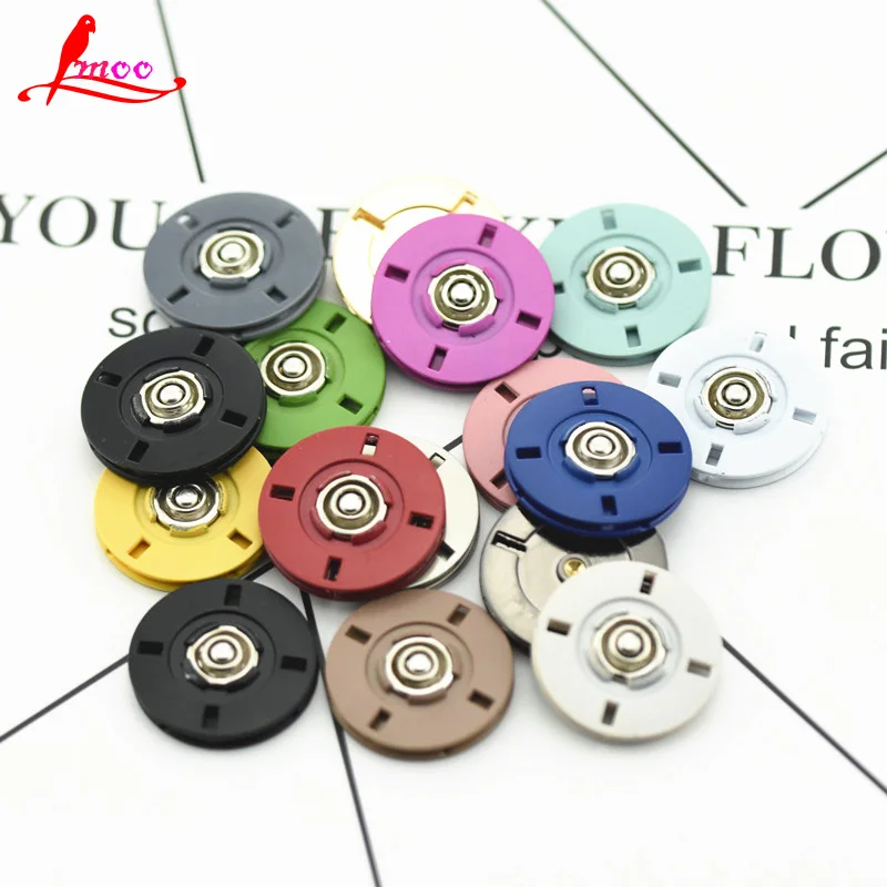 

5Pcs 10-25 mm round gold color metal snap button for Clothing DIY Coat Buttons for Clothes Sewing Applications Accessories