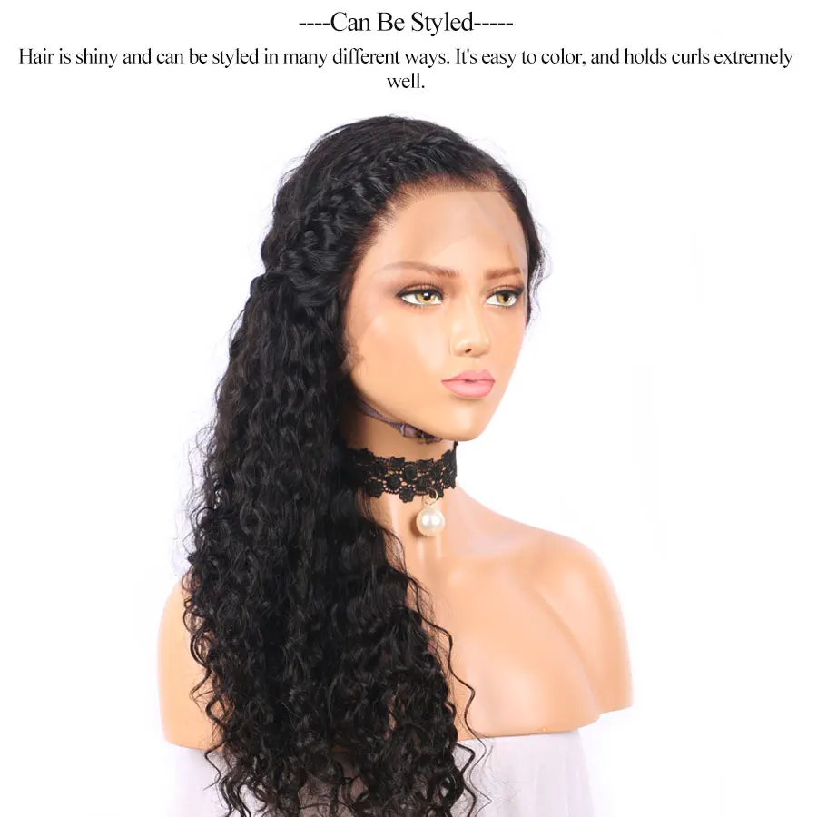 13x6 Синтетические волосы на кружеве человеческих волос парики с детскими волосами предварительно выщипанные волосы 150% плотности парик из волнистых волос бразильский Волосы remy отбеливатель узлов