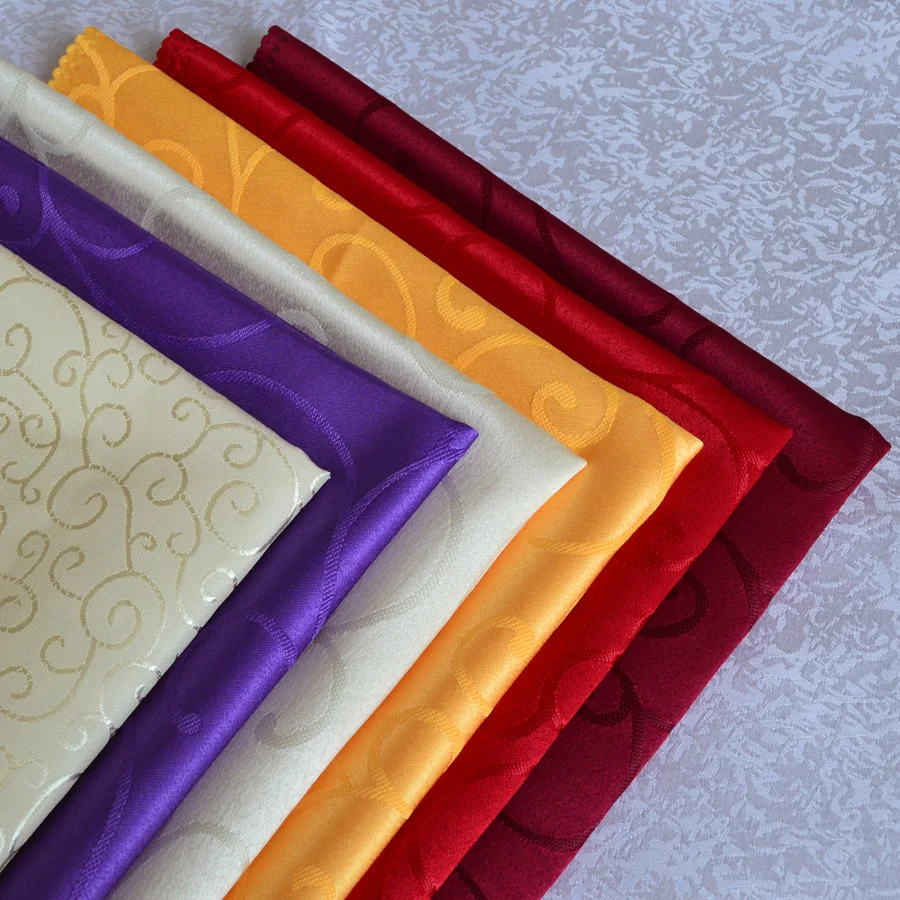 

10 Pieces Table Napkin Cloth Jacquard Fabric Mats Hotel Fabrics Napkins Place Mats Cloths Cloth Cups Cover 48x48cm 10piecs