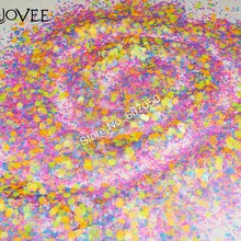 Г 30 г матовый Неон шестиугольник и полосы блестки Формованные Блестки Дизайн ногтей растворитель устойчивы paillette для лака Макияж