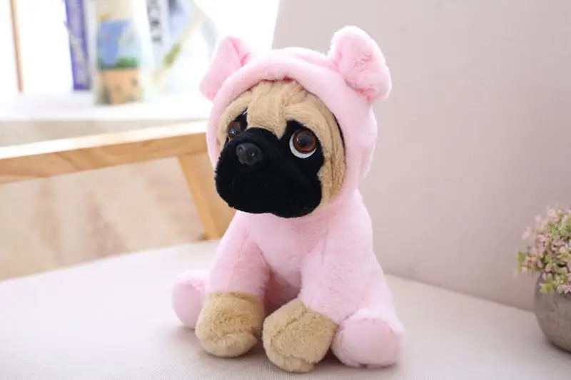 Stuffed Simulation Dogs Plush Sharpei Pug Lovely Puppy Pet Toy Plush Animal Toy Children Kids Birthday Christmas Gifts