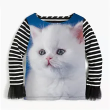 Школьная блузка для девочек повседневные свободные белые блузки с длинными рукавами и оборками для детей детская одежда детская рубашка Топы, рубашка для маленьких девочек