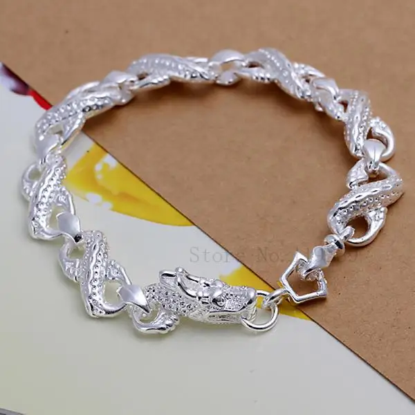 LH130 Men's Silver Dragon Chain Bracelets & Bangles Aliexpress Big Chunky Animal Bijoux Items Fashion Designer Jewelry Aliexpress