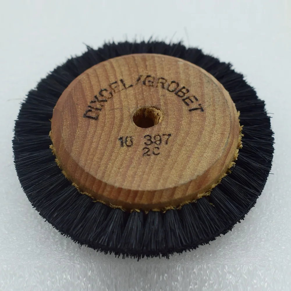 Buy 2C Bristle brushes wood hub rotary wheel polishing