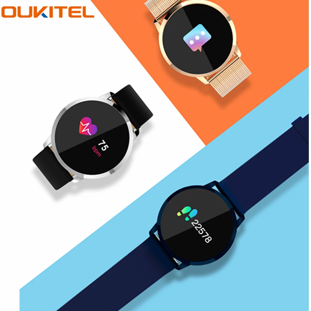 OUKITEL W1 Bluetooth Smart Часы Heart Rate крови трекер сна игры Водонепроницаемый напоминание