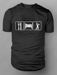Eat Sleep футболка для гольфа Putter Driver Funny Club Bag Course 19-ая футболка New