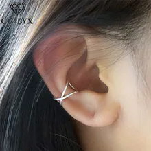 CC чистое серебро 925 Клипсы Серьги для женщин хряща уха трендовые ювелирные изделия без пирсинга офисные клипсы уха аксессуары CCE522