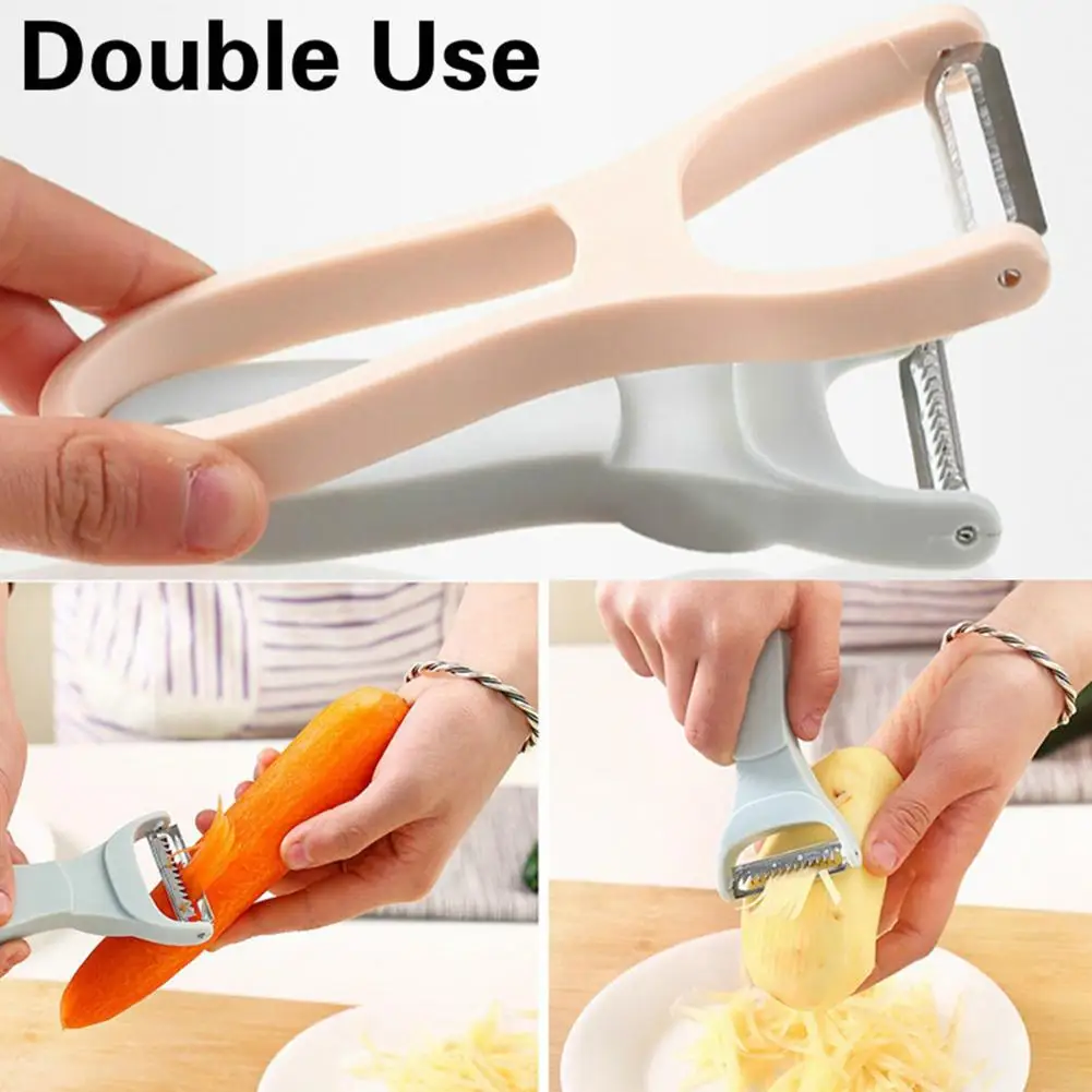 

2-in-1 Assemble Fruit Vegetable Peeler Slicer Stainless Steel Blade