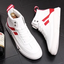 Мужская повседневная обувь из натуральной кожи; белая обувь; кроссовки на плоской платформе; сезон весна-осень; ботильоны; zapatos