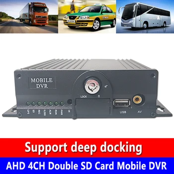 

Can work stably in dc8v-36v voltage range AHD 4CH Double SD Card Mobile DVR local video monitoring trailer/ship/car