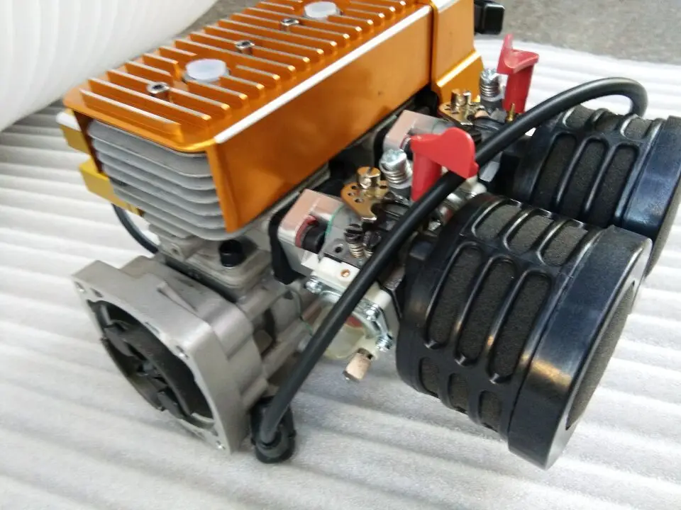 Двухцилиндровый газовый двигатель высокой мощности 60CC для Losi 5ive T MTXL DBXL HPI KM Rovan bajer