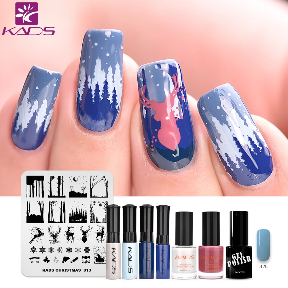 Buy KADS DIY Nail Stamp SET Christmas & elk stlye Nail