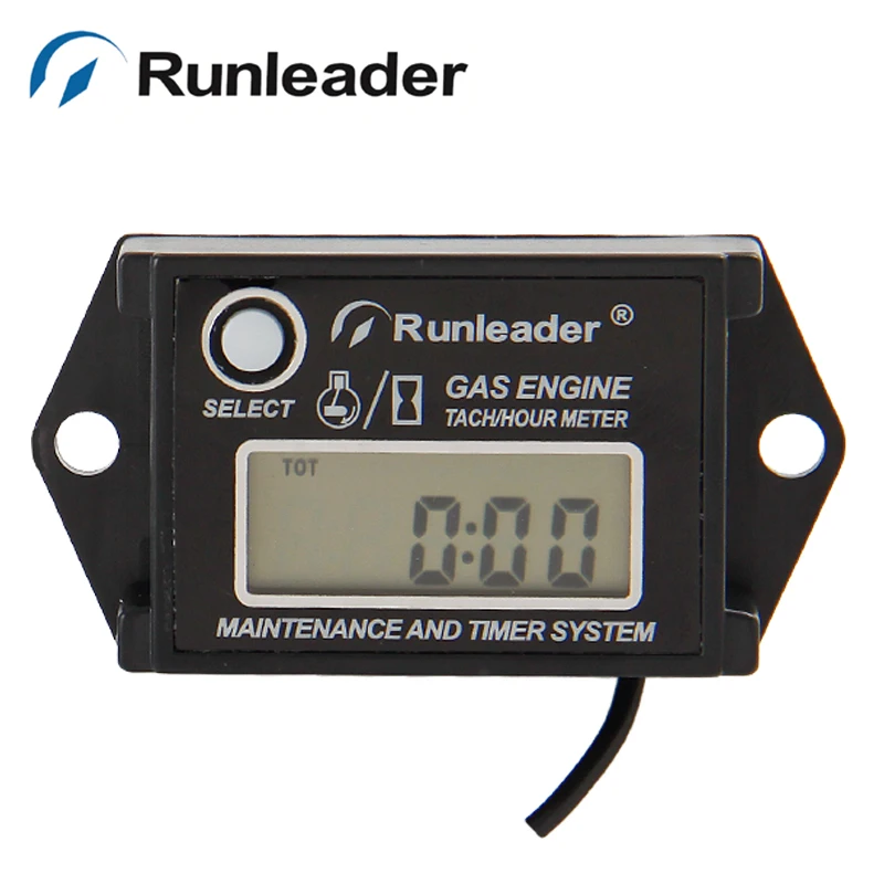 Runleader RL-HM026A Inductive tachometer with hour meter for all gasoline engine ATV UTV dirtbike motobike motocycle outboards snowmobile pitbike PWC marine boat waterproof