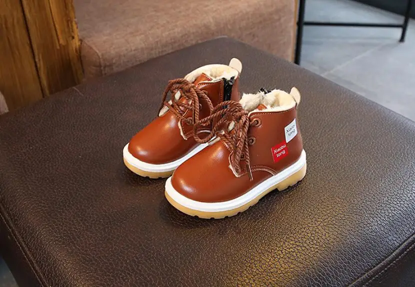 Children's plus velvet snow boots-17