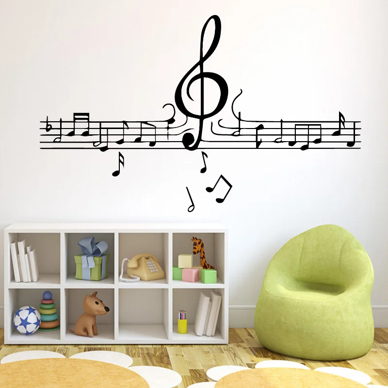 Musical Notes Wallpaper Home Decoration Wall Sticker For Kids Rooms Wall Decoration Murals