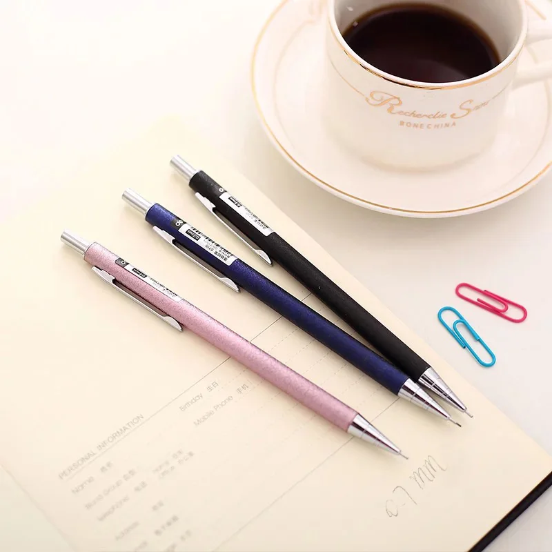 

Novelty 0.7mm Metal Mechanical Pencil Mini Quality Automatic Pencils Office & School Metal Pens Pencils For Kids Gifts