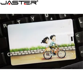 

JASTER customized credit card usb flash drive DIY Logo Business gift usb 2.0 memory stick flash drive (over 10 pcs free logo )
