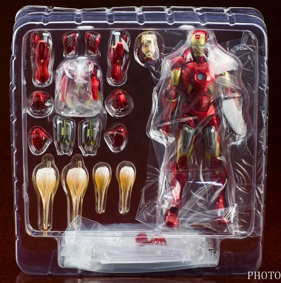 Figma MAX EX-018 EX-026 Мститель Железный человек 15 см Marvel Железный человек фигурка модель игрушки - Цвет: red no box