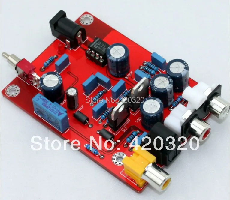 TDA1543 decoder board with Optical fiber coaxial switch