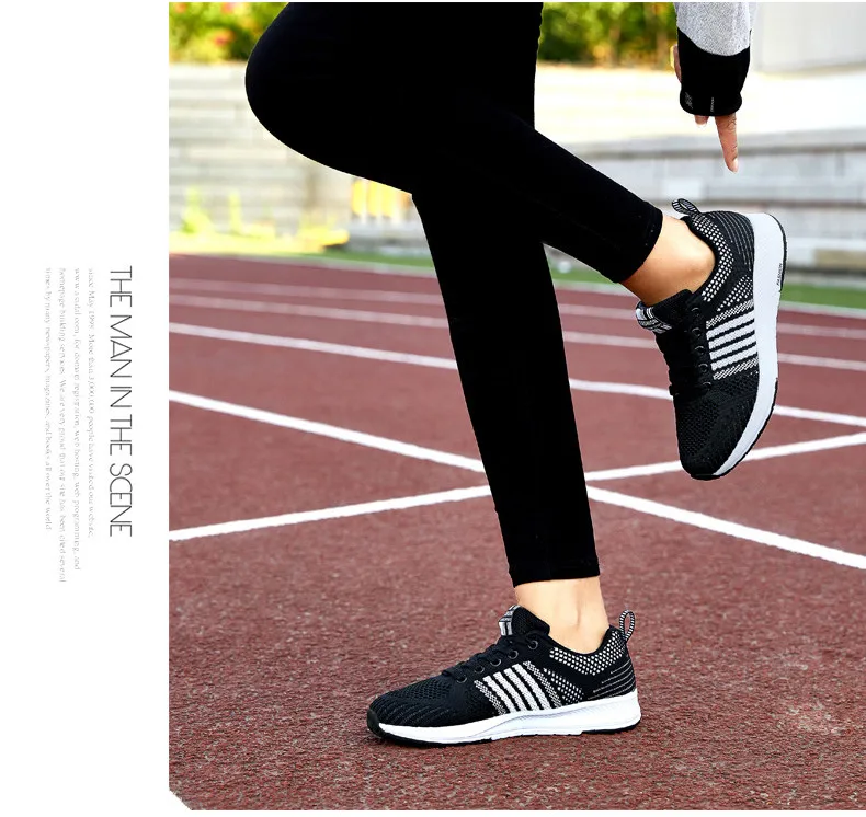  RECOISIN 2019 Autumn Sneakers Women Sport Shoes For Woman Lightweight Mesh Running Black Pink Walking Jogging Female Sneakers  (16)