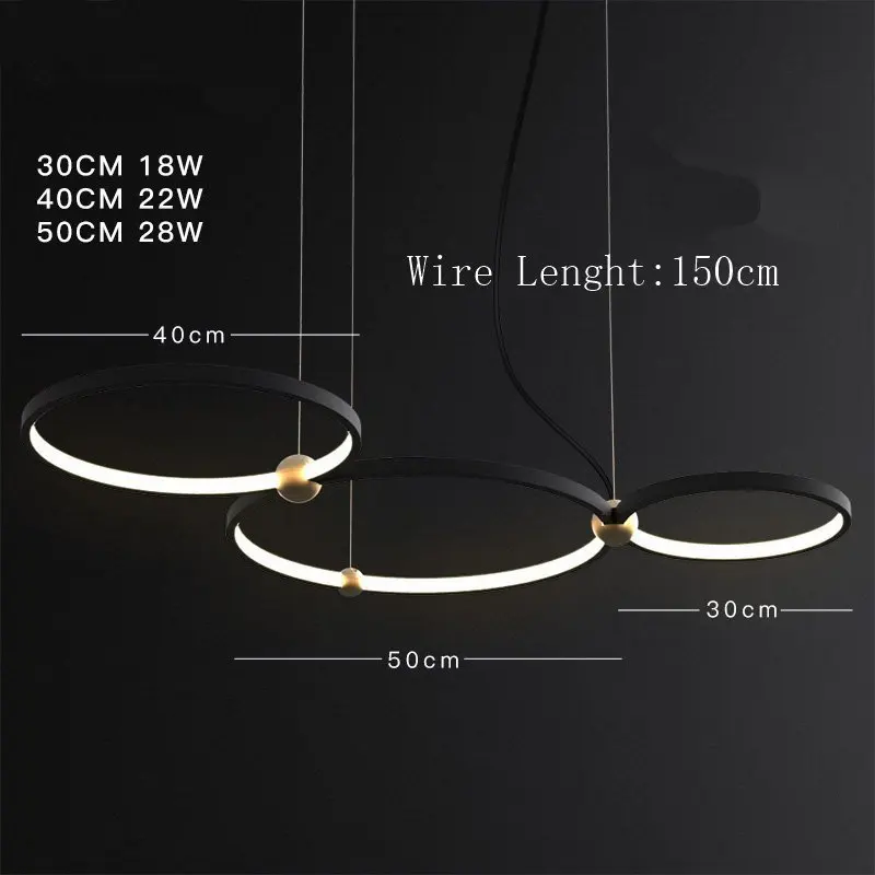 The Nordic Round Ring Pendant Lights for Dining Room Modern Led Planet Hanglamp Loft Industrial Lamp kitchen Home Decor Fixtures