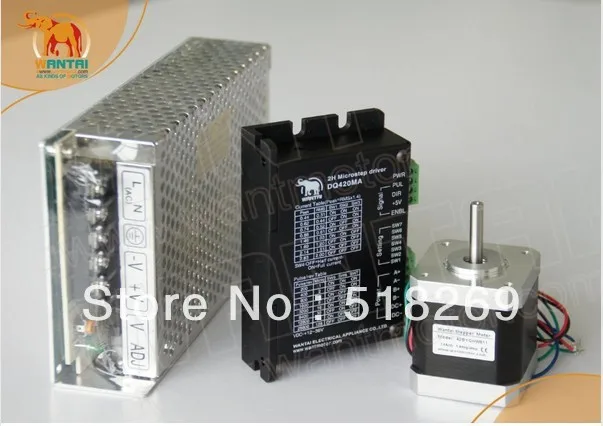 

CNC router kits  Nema 17 Stepper Motor 42BYGHW609 56oz-in & Driver DQ420MA 41.7A 36V 128Micro & Power cutting