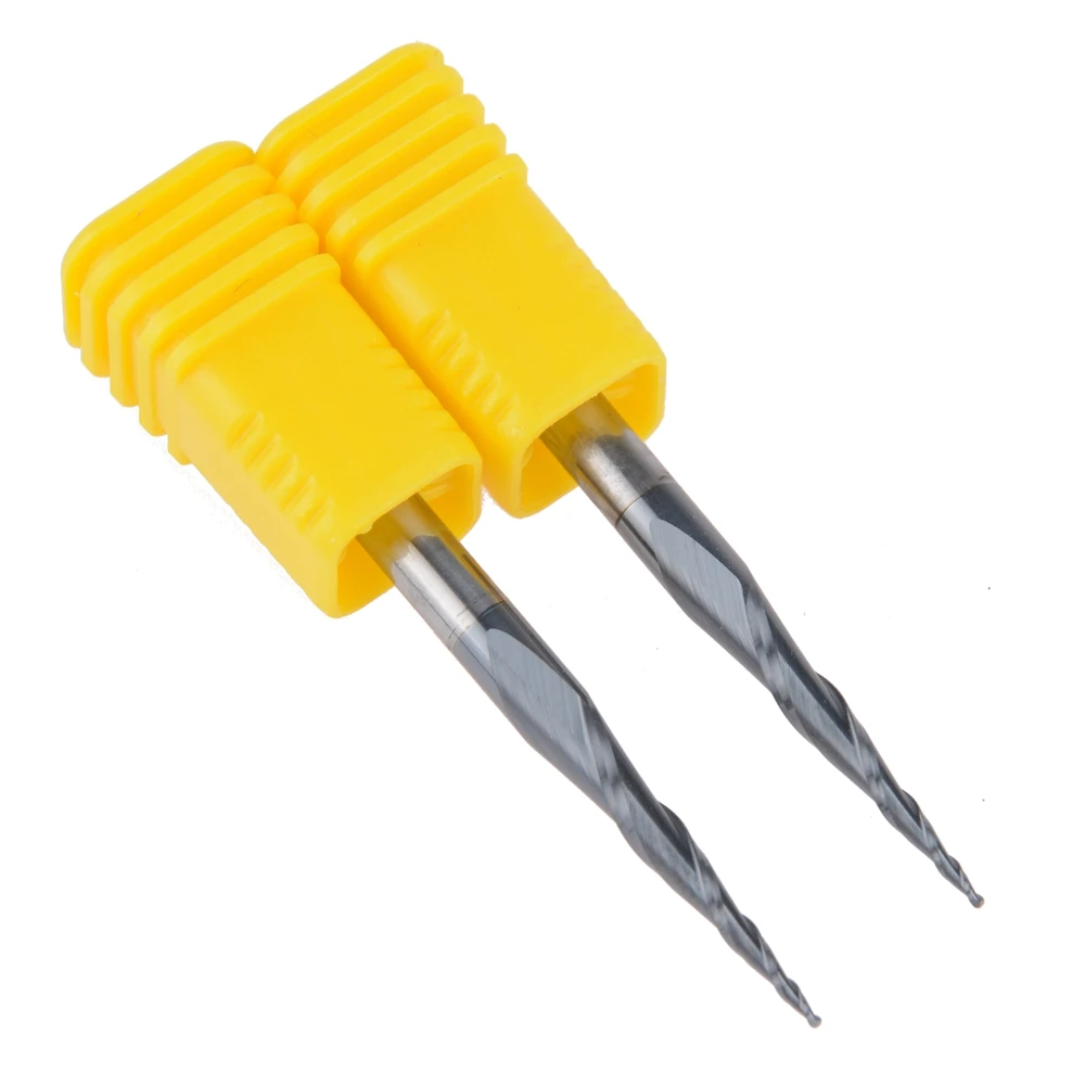 

2pcs-R0.25*D4*20.5*50L*2F HRC55 Tungsten solid carbide Taper Ball Nose End Mill milling cutter cnc router bit wood knife tool