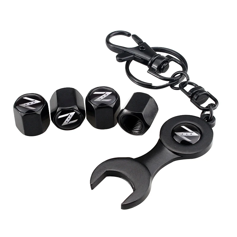 

Z Logo Tire Air Valve Stem Caps Cover Key ring Wrench for Nissan Xterra 350-z X-Trail Sylphy Leaf Tiida Juke Qashqai Murano