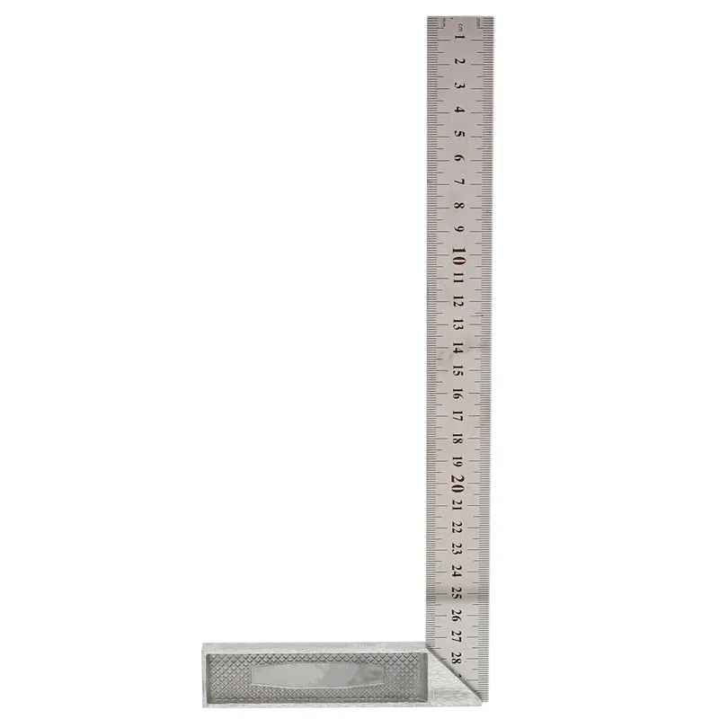 KiCute 30 см/1" Mitre квадраты Металл Сталь инженеры попробуйте квадратный набор измерительный инструмент правый угол 90 градусов угол линейки метрический