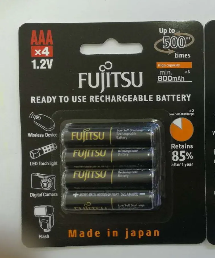 Fujit su 900mah FDK HR3 аккумуляторная батарея 10440 4 ячейки/карта AAA 1 2 v|Перезаряжаемые