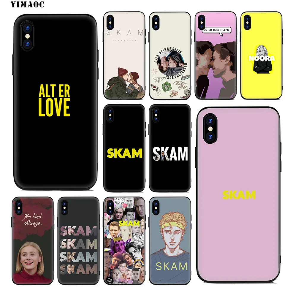 

YIMAOC Tv Shows Skam Soft Silicone Case for iPhone 11 Pro Xr Xs Max X or 10 8 7 6 6S Plus 5 5S SE