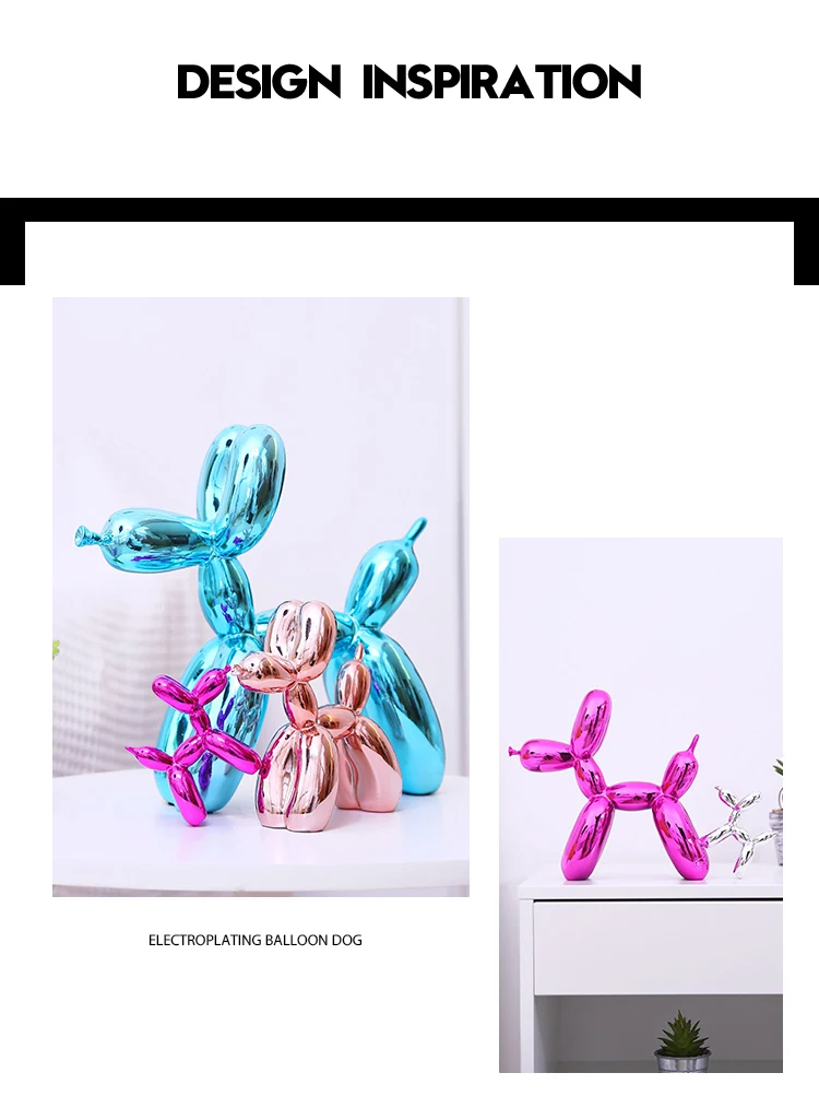 Jeff Koons Смола воздушный шар собака минимализм ремесла свадебный Декор Настольный орнамент абстрактное рукоделие смола скульптура декор для дома