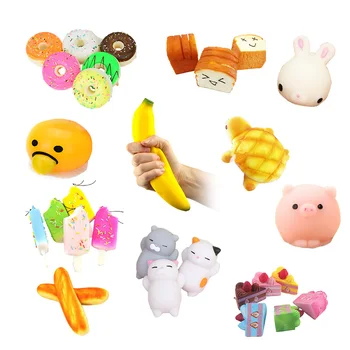 

New Slow Rising Squishy Scented Sweet Cream Charms Bread Kids Gaps Toy Gift With Straps Doughnut/rabbit/banana