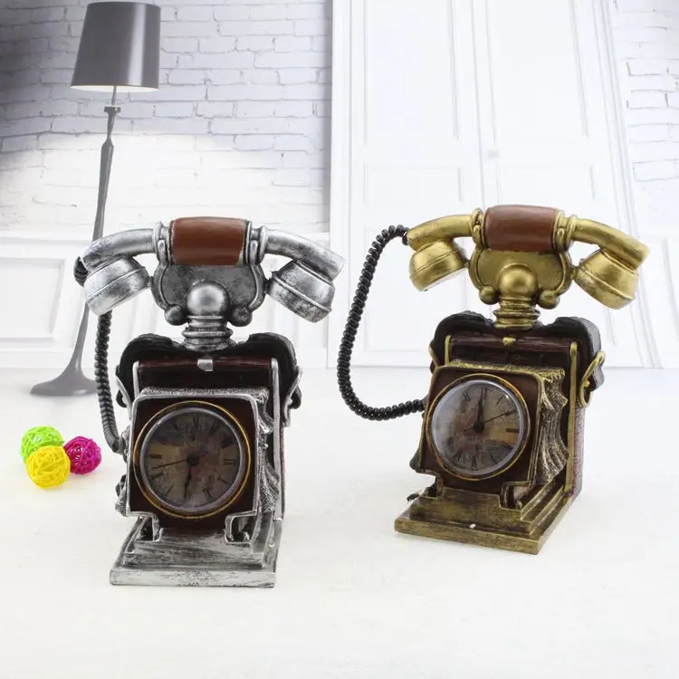 Beste Retro telefoon geld spaarpot pot winkel decoratie Woninginrichting hars creatieve geschenken ambachten display home decor beeldjes