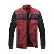 Высококачественная цветная мужская куртка в стиле панк, зимняя бейсбольная куртка из искусственной кожи в английском стиле