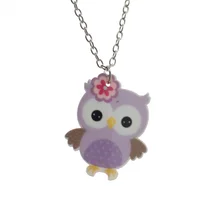 Best Cheap Cute Owl Pendant 16″ Short Chain Necklace Girls Kids Daughter