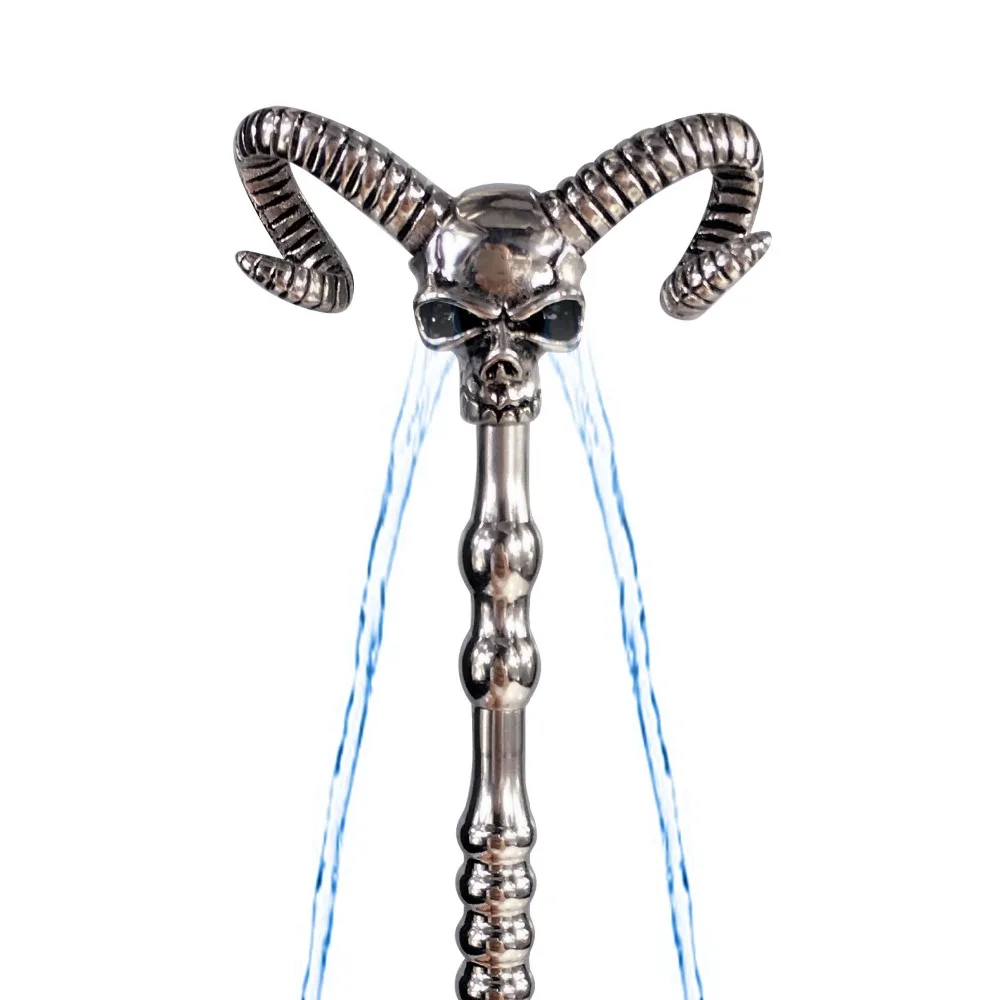 Special design hollow Skull head water flowing metal penis plug stick catheter urethral sound dilators male sex toys sex toys