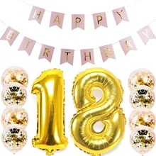 Birthday Party Decorations Confetti Balloons Happy Birthday Banner Number Balloons for Birthday Wedding Event Party Supplies Birthday Party Decorations Confetti Balloons Happy Birthday Banner Number Balloons for Birthday Wedding Event Party Supplies