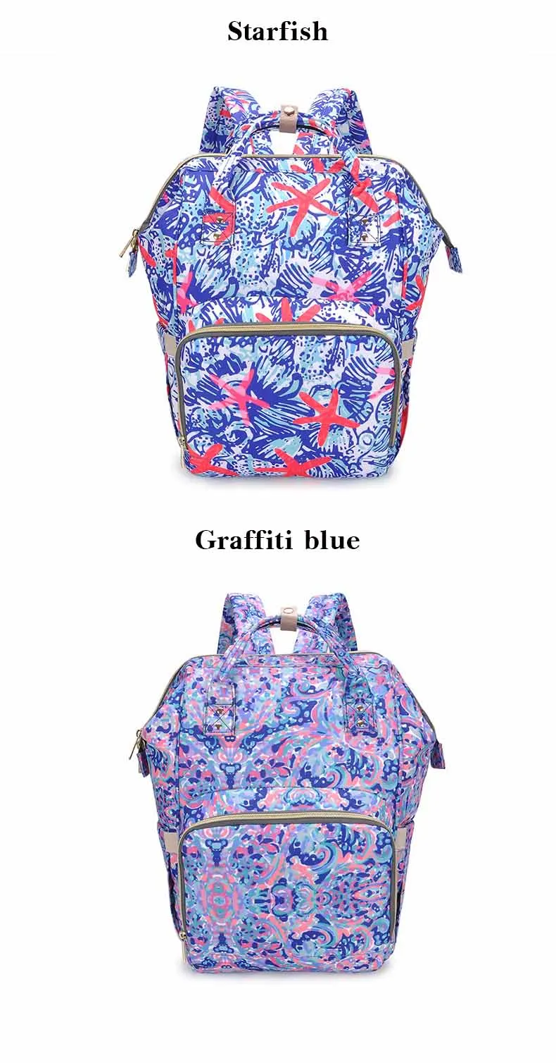 Бренд Дизайнер Мумия Материнство подгузник мешок большой емкости Детские пеленки мешок путешествия рюкзак кормящих мешок для ухода за младенцем