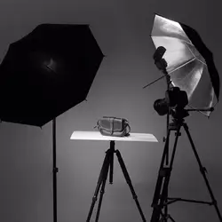 1 шт. 83 см 33 "фото студия видео вспышка освещение зернистый Зонт Светоотражающие Отражатель черный серебряные фото-зонты