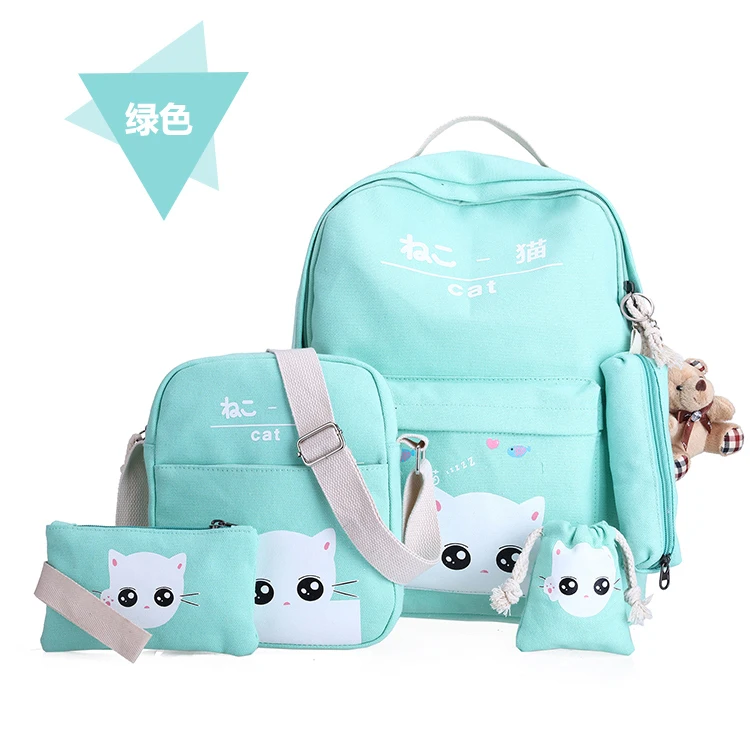 

Girl bag student child backpack cartoon travel casual backpack Korean version of the backpack 6in1