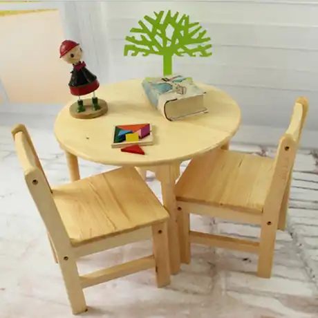 Children Furniture Sets One Desk Two Chairs Sets Pine Solid Wood