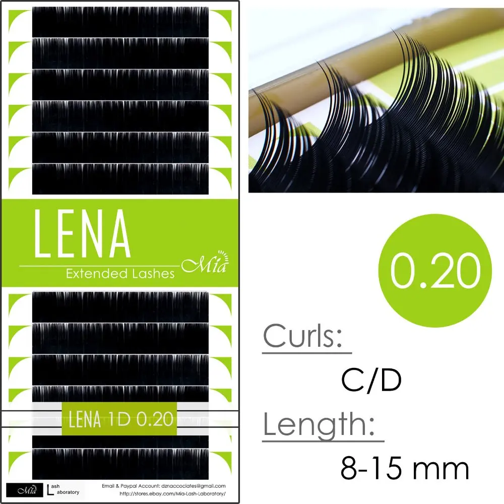

[0.20 C/D] LENA Black Pearl Fiber Individual Eyelash Extensions by Mia Lash Lab
